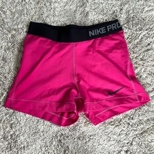 Hot pink Nike pro spandex
